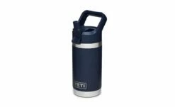 YETI Rambler Jr. 12 Oz Kids Bottle -Atlanta Grill Company Shop 190299 Rambler Junior 12oz Bottle Website Assets Quarter Angle Straw Upright Navy 1680x1024 v2