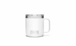 YETI 10 Oz Rambler Mug W/ Magslider Lid -Atlanta Grill Company Shop 190300 Rambler 10oz Stackable Mug Single Unit Front White 1680x1024 1