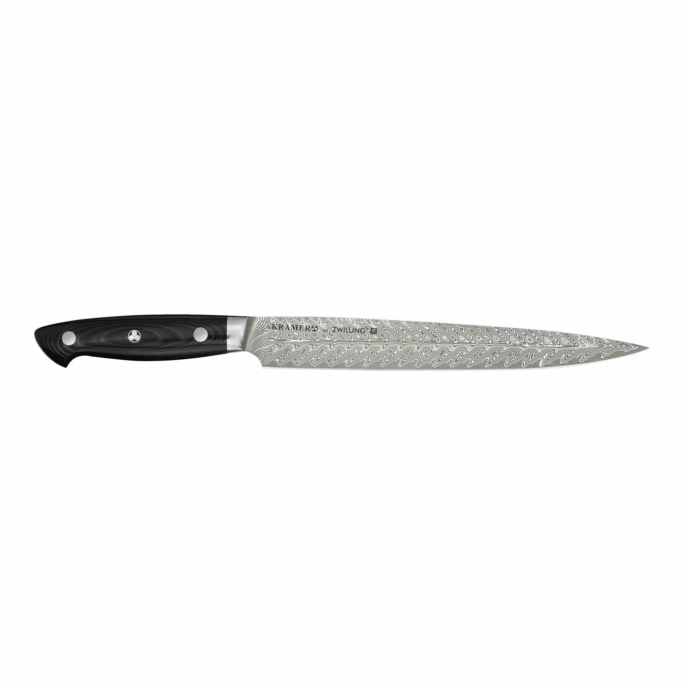 Zwilling Bob Kramer – Euroline Stainless Damascus Collection: 9" Slicing Knife 3 Zwilling Bob Kramer – Euroline Stainless Damascus Collection: 9" Slicing Knife