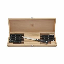 Zwilling Twin Gourmet 8-Piece Steak Knife Set W/ Wood Case