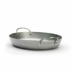 De Buyer MINERAL B Carbon Steel Oval Roasting Pan