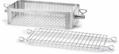 Napoleon Flat Stainless Steel Rotisserie Basket -Atlanta Grill Company Shop 57013 Web Gallery 03 57013 Adjustable Stainless Steel Rotisserie Basket OnWhite Seperated