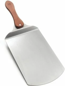 Outset Stainless Steel Pizza Peel With Folding Rosewood Handle