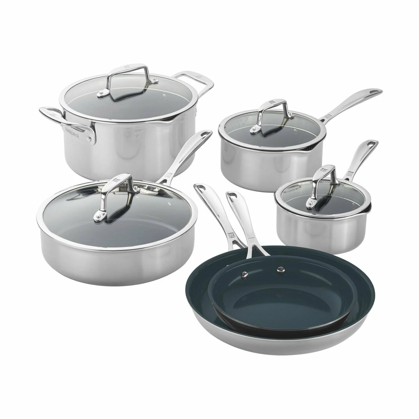 Zwilling Clad CFX 10 Piece Non-stick Ceramic Set 3 Zwilling Clad CFX 10 Piece Non-stick Ceramic Set