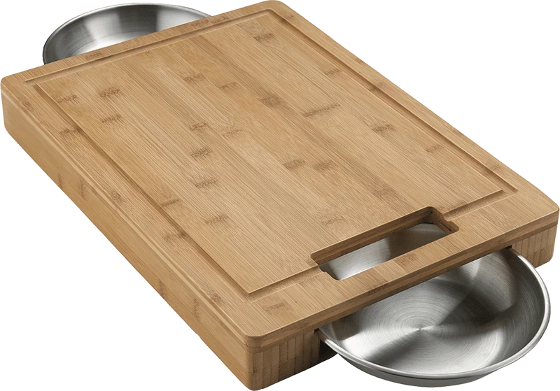 Napoleon Professional Cutting Board Set W/ 2 Stainless Steel Bowls 70012 3 Napoleon Professional Cutting Board Set W/ 2 Stainless Steel Bowls 70012
