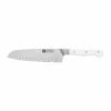 Zwilling Pro Le Blanc 7" Hollow Edge Slim Santoku Knife 2 Zwilling Pro Le Blanc 7" Hollow Edge Slim Santoku Knife -Atlanta Grill Company Shop 750041556