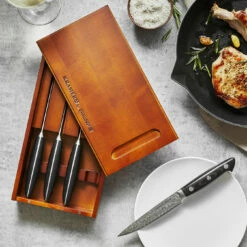 ZWILLING KRAMER - Euroline Stainless Damascus Collection 4-pc, Steak Knife Set -Atlanta Grill Company Shop 750041687