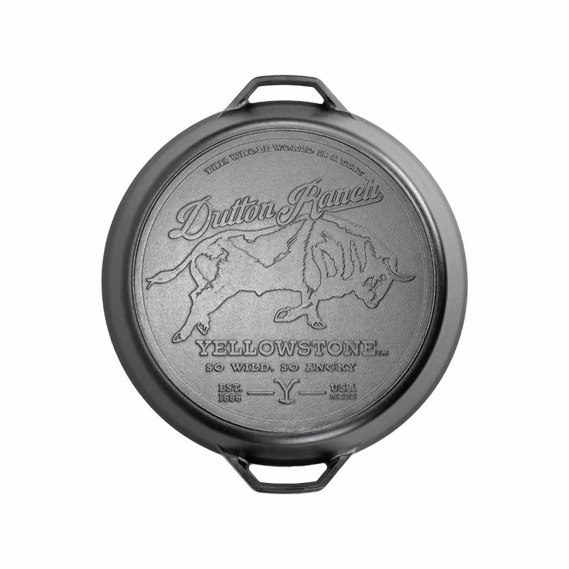 Lodge Yellowstone™ 17 Inch Seasoned Cast Iron “So Wild, So Angry” Dual Handle Pan 3 Lodge Yellowstone™ 17 Inch Seasoned Cast Iron “So Wild, So Angry” Dual Handle Pan