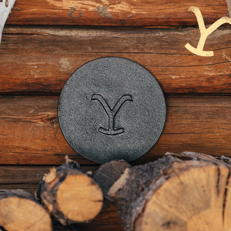 Lodge Yellowstone™ 8 Inch Round Seasoned Cast Iron “Power Y” Grill Press 4 Lodge Yellowstone™ 8 Inch Round Seasoned Cast Iron “Power Y” Grill Press - Image 2