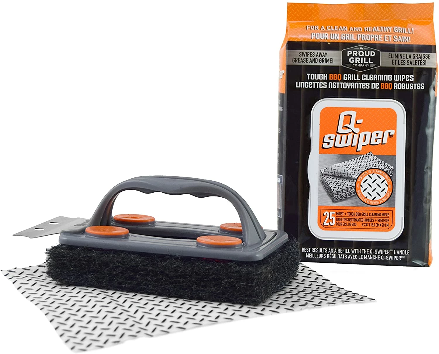 Q-Swiper BBQ Grill Brush Cleaner Set 3 Q-Swiper BBQ Grill Brush Cleaner Set