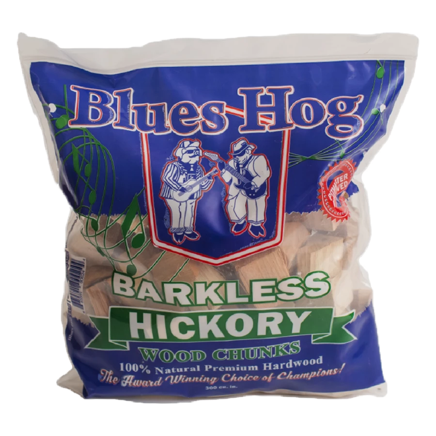 Blues Hog Barkless Hickory Wood Chunks 300 Cu In. 3 Blues Hog Barkless Hickory Wood Chunks 300 Cu In.