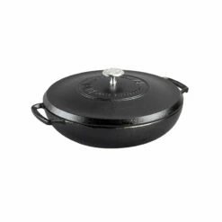 Lodge Blacklock *17* Triple Seasoned Cast Iron 4QT Braiser With Lid
