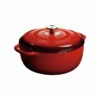 Lodge 7.5 Quart Enameled Dutch Oven, Red -Atlanta Grill Company Shop EC7D43 L