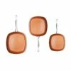 Gotham Steel 3 Pc. Set Square Fry Pans 602904