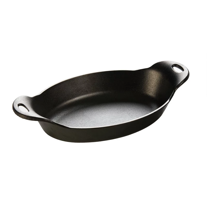 Lodge Heat-Treated 36 Ounce Oval Cast Iron Server 3 Lodge Heat-Treated 36 Ounce Oval Cast Iron Server
