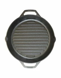 Lodge 12" Dual Handle Cast Iron Grill Pan -Atlanta Grill Company Shop L10GPL top