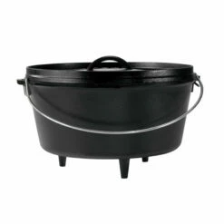 Lodge 10 Inch / 5 Quart Cast Iron Deep Camp Dutch Oven