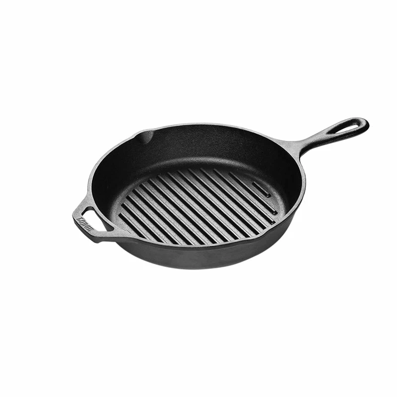 Lodge 10.25 Inch Cast Iron Grill Pan, Fits 10 Inch Glass Lid 3 Lodge 10.25 Inch Cast Iron Grill Pan, Fits 10 Inch Glass Lid