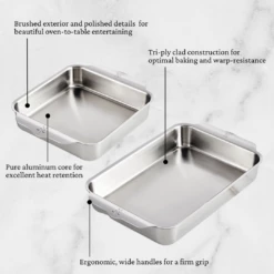 Hestan Provisions OvenBond Tri-ply Square Baker 8 Hestan Provisions OvenBond Tri-ply Square Baker -Atlanta Grill Company Shop OvenBondBakersInfographic