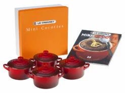 Le Creuset Mini Cocottes Set W/ Cookbook -Atlanta Grill Company Shop PG1164CB 0867