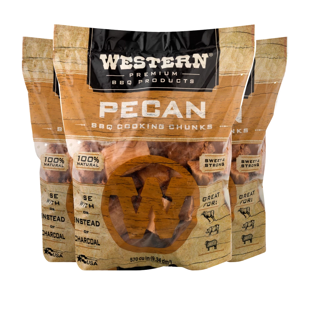 Western Pecan BBQ Cooking Chunks 3 Western Pecan BBQ Cooking Chunks