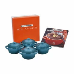 Le Creuset Mini Cocottes Set W/ Cookbook -Atlanta Grill Company Shop RS12213 PG1164CB 087D