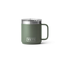 YETI 10 Oz Rambler Mug W/ Magslider Lid -Atlanta Grill Company Shop W 220111 2H23 Color Launch site studio Drinkware Rambler 10oz Mug Camp Green Front 4154 Primary B 2400x2400 1