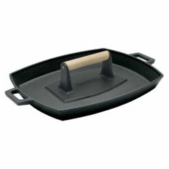 Bayou Classic Cast Iron Shallow Pan And Press Set