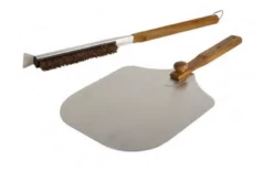 Pizzacraft Pizza Oven Accessories With Acacia Wood Handles – Brush And 12” Peel