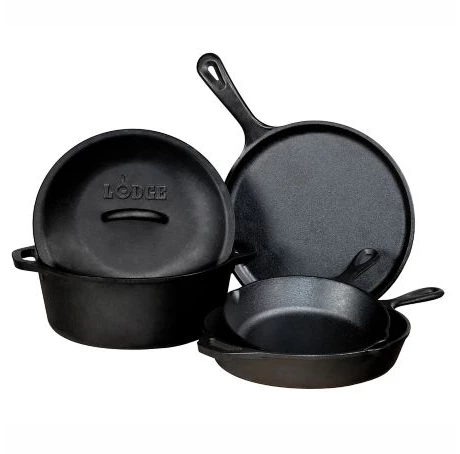 Lodge 5-Piece Cast Iron Cookware Set 3 Lodge 5-Piece Cast Iron Cookware Set