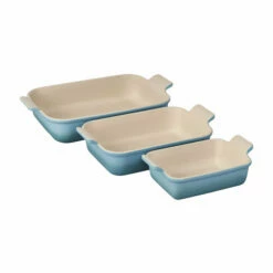 Le Creuset Heritage 3-Piece Rectangular Baking Dish Set -Atlanta Grill Company Shop pg7942 0317