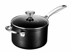 Le Creuset Toughened Nonstick PRO Saucepan W/Glass Lid 8 Le Creuset Toughened Nonstick PRO Saucepan W/Glass Lid -Atlanta Grill Company Shop rs6469 saucepan angle 18 lecreuset tns