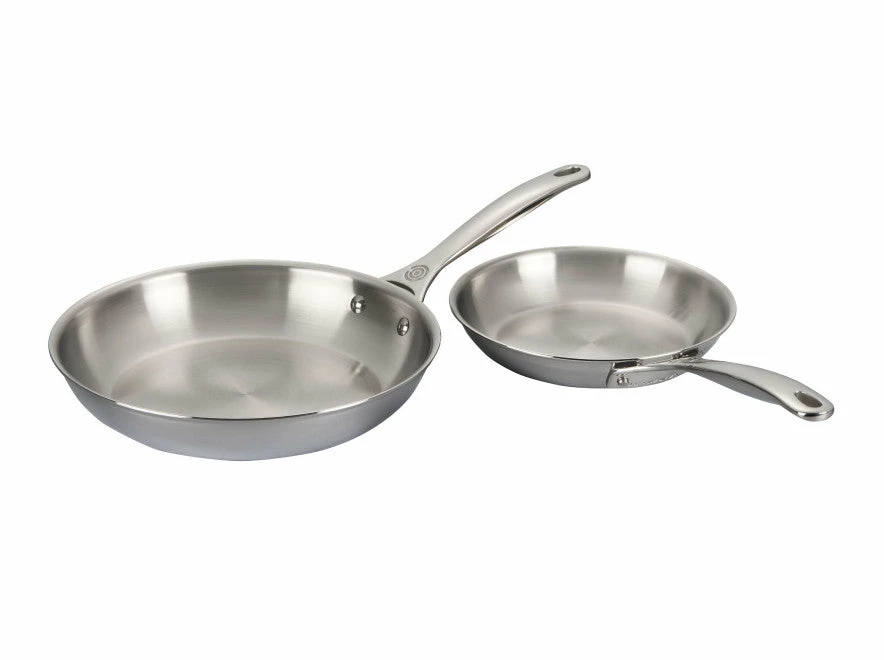 Le Creuset 2-Piece Stainless Steel Frying Pan Set 3 Le Creuset 2-Piece Stainless Steel Frying Pan Set