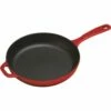 Lodge Enamel 11 Inch Red Skillet, Interior Matte Black Enamel